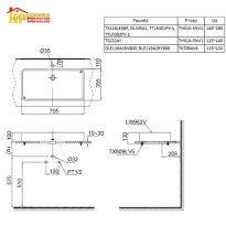 CHẬU LAVABO ĐẶT BÀN TOTO  LT953 CHÍNH HÃNG
