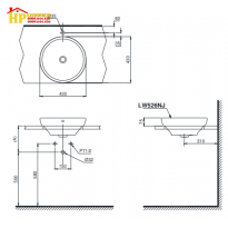 CHẬU LAVABO ĐẶT BÀN TOTO  LW526NJ CHÍNH HÃNG