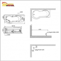 BỒN TẮM NẰM CHÂN YẾM CAESAR AT3180L(R) CHÍNH HÃNG