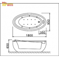 BỒN TẮM ĐỘC LẬP CAESAR AT6480 CHÍNH HÃNG