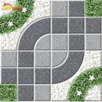 GẠCH LÁT SÂN VƯỜN 50X50 CỎ SỎI VIỀN XÁM 5530 CAO CẤP GIÁ RẺ