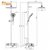 SEN CÂY TẮM ĐỨNG MẠ ĐEN AMERICAN STANDARD WF-4956MB CHÍNH HÃNG