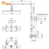 SEN CÂY TẮM ĐỨNG TOTO TBW08406A CHÍNH HÃNG 