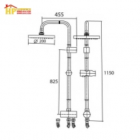 THÂN SEN TẮM ĐỨNG AMERICAN STANDARD WF-9071 CHÍNH HÃNG