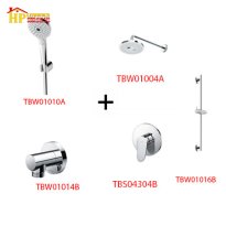 SEN TẮM ÂM TƯỜNG TOTO TBS04304B KÈM PHỤ KIỆN 4 MÓN