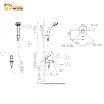 SEN TẮM LẠNH VIGLACERA VG503 CHÍNH HÃNG