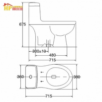 BÀN CẦU KHỐI VIGLACERA BL5V  CHÍNH HÃNG