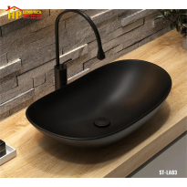 LAVABO ĐẶT BÀN THUYỀN ĐEN ST-LA03 CAO CẤP GIÁ RẺ