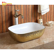 LAVABO ĐẶT BÀN MẠ VÀNG SANG TRỌNG LA-62