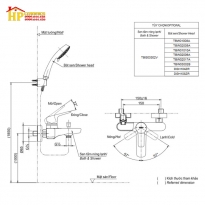 SEN TẮM NÓNG LẠNH TOTO TBG03302V/TBW03002B CHÍNH HÃNG 