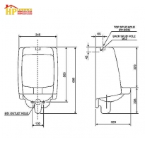BỒN TIỂU TREO TƯỜNG AMERICAN STANDARD VF-6401 CHÍNH HÃNG