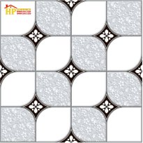 GẠCH LÁT NỀN TOLEL 30X30 MÀU ĐEN TRẮNG KẾT HỢP Ô VUÔNG TRƠN VÀ BÔNG 3003 CAO CẤP GIÁ RẺ