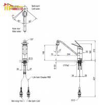 VÒI RỬA CHÉN NÓNG LẠNH TOTO TKGG31EC CHÍNH HÃNG