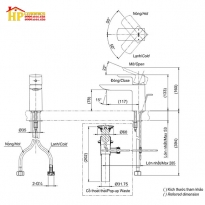 VÒI LAVABO NÓNG LẠNH TLG02301V CHÍNH HÃNG