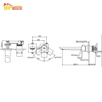 VÒI LAVABO NÓNG LẠNH ÂM TƯỜNG TOTO TLG02311B CHÍNH HÃNG