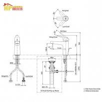 VÒI LAVABO NÓNG LẠNH TOTO TLG03301V CHÍNH HÃNG