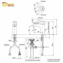 VÒI LAVABO NÓNG LẠNH TOTO  TLG04301V CHÍNH HÃNG