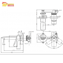VÒI LAVABO ÂM TƯỜNG NÓNG LẠNH TOTO TLG04309B CHÍNH HÃNG