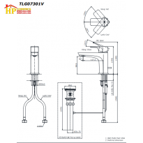 VÒI LAVABO NÓNG LẠNH TOTO  TLG07301V CHÍNH HÃNG