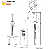 VÒI LAVABO NÓNG LẠNH TOTO  TLG08301V CHÍNH HÃNG