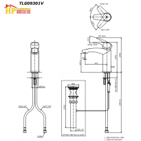 VÒI LAVABO NÓNG LẠNH TOTO TLG09301V CHÍNH HÃNG