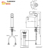 VÒI LAVABO NÓNG LẠNH TOTO TLG09303V CHÍNH HÃNG