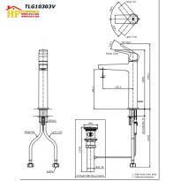 VÒI LAVABO NÓNG LẠNH TOTO TLG10303V CHÍNH HÃNG
