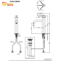 VÒI LAVABO NÓNG LẠNH TOTO TLG11303V CHÍNH HÃNG