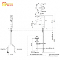 VÒI LAVABO NÓNG LẠNH TOTO  TLS01304V CHÍNH HÃNG