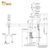 VÒI LAVABO NÓNG LẠNH TOTO TLS02301V CHÍNH HÃNG