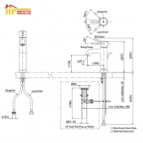VÒI LAVABO NÓNG LẠNH TOTO TLS02303V CHÍNH HÃNG
