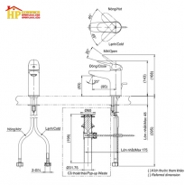 VÒI LAVABO NÓNG LẠNH TOTO TLS04301V CHÍNH HÃNG
