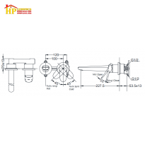 VÒI LAVABO NÓNG LẠNH ÂM TƯỜNG TOTO TLS04309B CHÍNH HÃNG