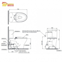 BÀN CẦU HAI KHỐI TOTO CS838DT10 NẮP ÊM TC395VS CHÍNH HÃNG