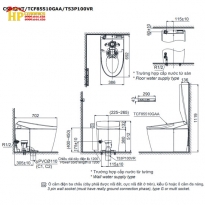 BÀN CẦU THÔNG MINH TOTO CS921VT/TCF85510GAA/ T53P100VR CHÍNH HÃNG