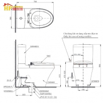 BÀN CẦU HAI KHỐI TOTO CS948DT10 NẮP ÊM TC395VS CHÍNH HÃNG