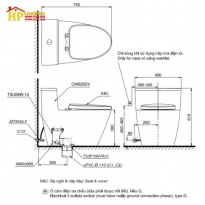 BÀN CẦU MỘT KHỐI TOTO  MS625DT2 CHÍNH HÃNG