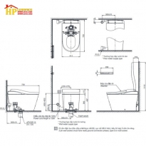 BÀN CẦU THÔNG MINH TOTO  LS CS911VT/TCF87120GAA/ T53P100VR CHÍNH HÃNG