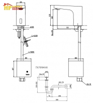 VÒI LAVABO NÓNG LẠNH CẢM ỨNG TOTO TTLA102/TTLE101B2L/TVLF405 CHÍNH HÃNG