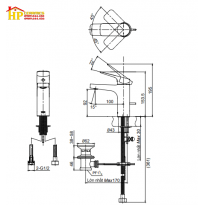 VÒI LAVABO NÓNG LẠNH TOTO TTLR302F-1NR CHÍNH HÃNG