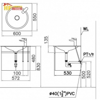TỦ LAVABO CAESAR LF5038+EH05038AV CHÍNH HÃNG