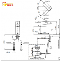 VÒI LAVABO NÓNG LẠNH TOTO  TVLM108RU CHÍNH HÃNG