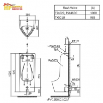 BỒN TIỂU TREO TƯỜNG TOTO UT500T CHÍNH HÃNG