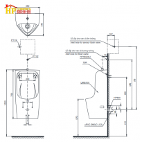BỒN TIỂU TREO TƯỜNG TOTO UT570T CHÍNH HÃNG