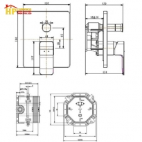 SEN TẮM ÂM TƯỜNG NÓNG LẠNH MẠ VÀNG AMERICAN STANDARD  WF-1321CS  CHÍNH HÃNG