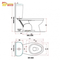 BÀN CẦU HAI KHỐI AMERICAN STANDARD VF-2397 CHÍNH HÃNG