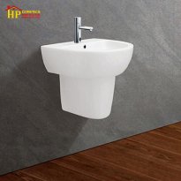 CHẬU LAVABO TREO TƯỜNG CHÂN NGẮN VIGLACERA VI51 CHÍNH HÃNG