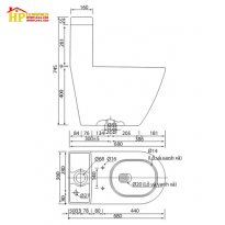 BÀN CẦU KHỐI VIGLACERA V199  CHÍNH HÃNG