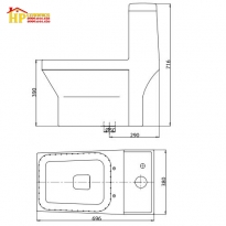 BÀN CẦU KHỐI VIGLACERA V42 CHÍNH HÃNG