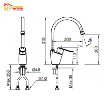 VÒI RỬA CHÉN NÓNG LẠNH INAX SFV-2011S CHÍNH HÃNG